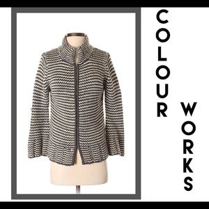 Colour Works black & gray knit cardigan